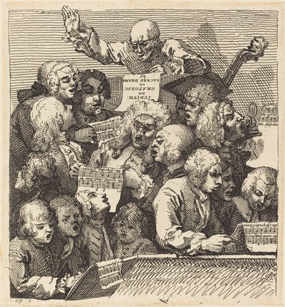 Et kor af sangere af William Hogarth