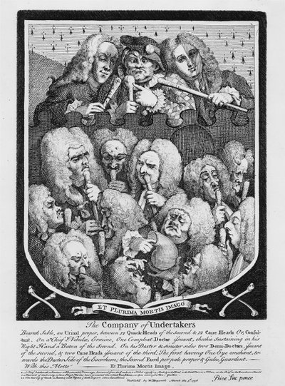 En konsultation af læger, 1736 af William Hogarth