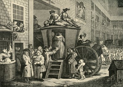 A Country Inn Yard, 1747, 1925. af William Hogarth
