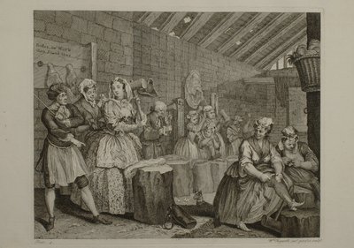 En prostituerets liv: planche 4 af William Hogarth