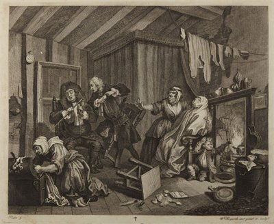 »En skøges vej«, tavle 5 af William Hogarth