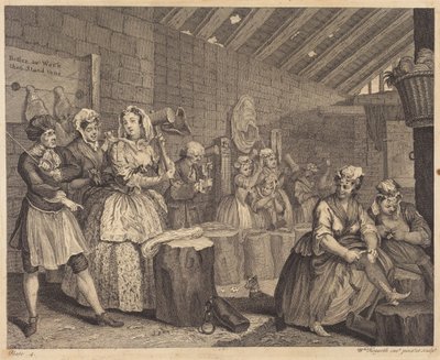 En skøges liv: pl. 4 af William Hogarth
