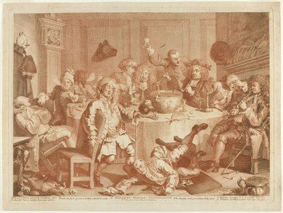 En moderne midnatssamtale af William Hogarth