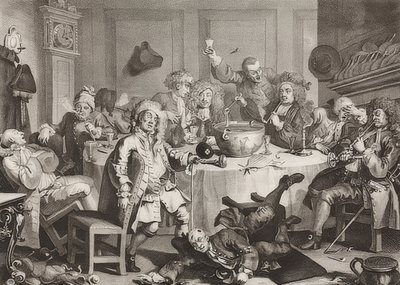 En moderne midnatssamtale. 1733 af William Hogarth