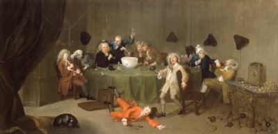 A Midnight Modern Conversation, ca. 1732 af William Hogarth