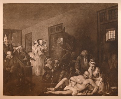 A Rakes Progress - 8: The Mad House, 1733. af William Hogarth