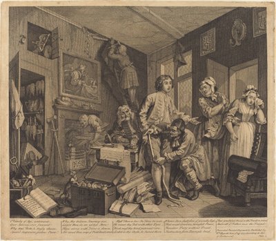En rakes fremgang: pl.1 af William Hogarth