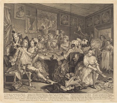 En rakes fremgang: pl.3 af William Hogarth