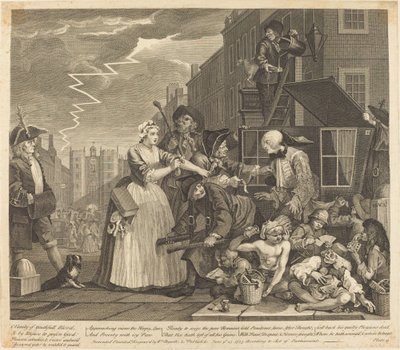 En rakes fremgang: pl.4 af William Hogarth