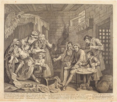 En rakes fremgang: pl.7 af William Hogarth