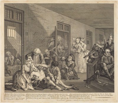 En libertiners karriere: planche 8 af William Hogarth
