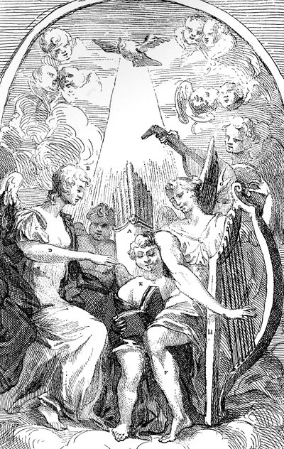 En satire på altertavlen af Kent i St Clement Danes Church, Westminster, 1725 af William Hogarth