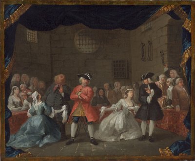 En scene fra Tiggerens Opera af William Hogarth