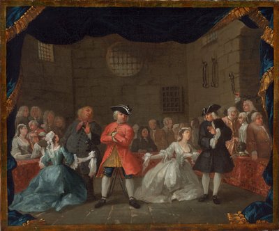 En scene fra tiggerens opera af William Hogarth