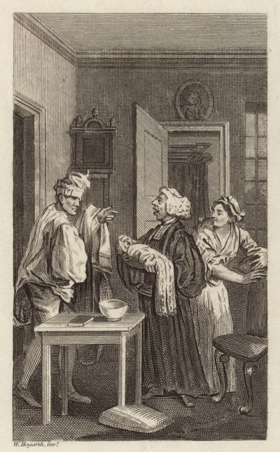 En scene fra Tristram Shandy af William Hogarth