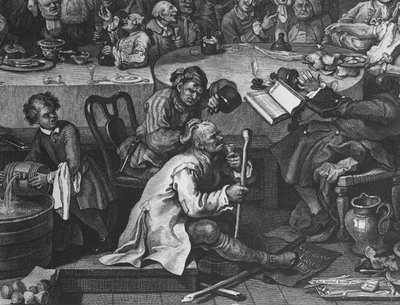 An Election Entertainment, 1755 (detalje af 396068) af William Hogarth