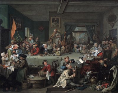 En valgunderholdning, 1755 af William Hogarth