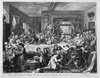 En valgunderholdning, 1755 af William Hogarth