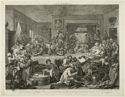 An Election Entertainment, plade et fra Four Prints of an Election af William Hogarth