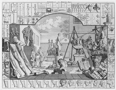 Analyse af skønhed, tavle 1, 1753 af William Hogarth