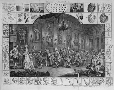 Analyse af skønhed, plade II, 1753 af William Hogarth