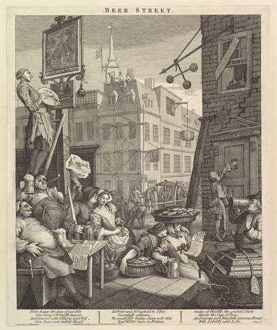 Beer Street, 4. februar 1751. af William Hogarth