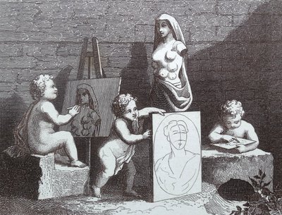 Drenge kigger på naturen af William Hogarth