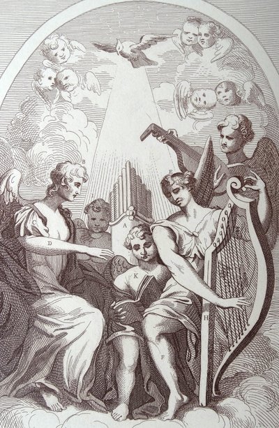 Burlesque på Kents altertavle på St Clement Danes af William Hogarth