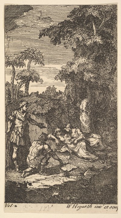 Cassandra, Frontispice, Vol. 2:, 1725. af William Hogarth