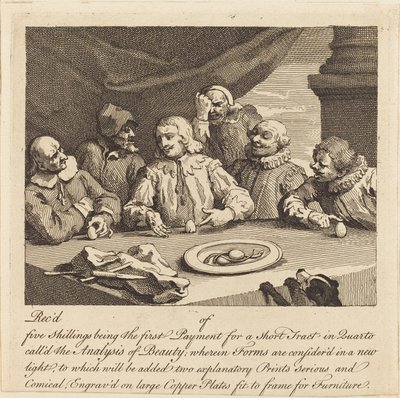 Columbus bryder ægget af William Hogarth