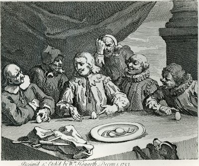 Columbus Breaking the Egg, 1753 af William Hogarth