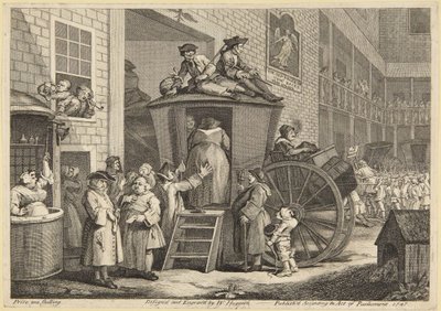Gårdsplads ved en landevejskro af William Hogarth