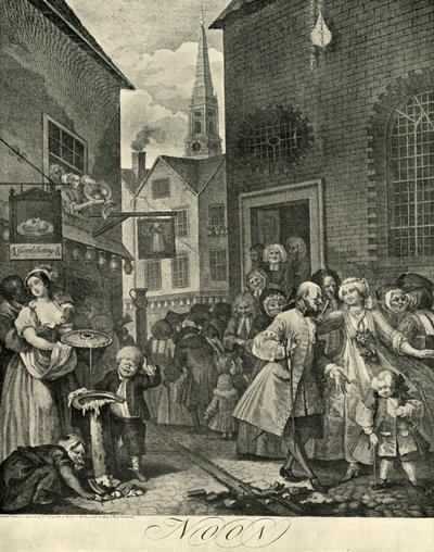 Covent Garden midt på dagen, 1738, 1925. af William Hogarth