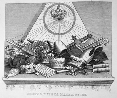 Kroner, Mitre, Maces, &c, &c, 1754 af William Hogarth