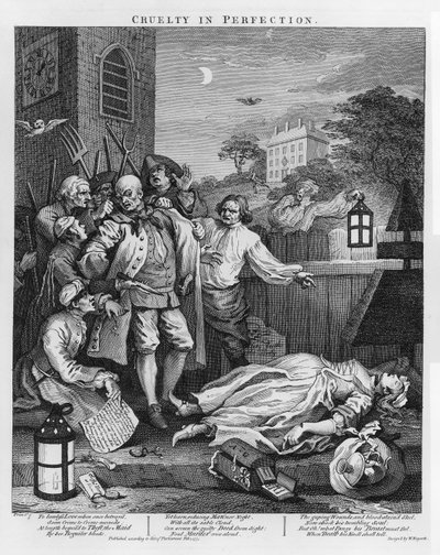 Cruelty in Perfection, fra The Four Stages of Cruelty, 1751 af William Hogarth
