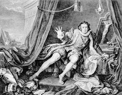 David Garrick som Richard III, 1746. af William Hogarth