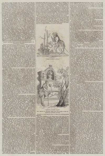 Tidlige udstillerforeninger, etablering af det kongelige akademi af William Hogarth