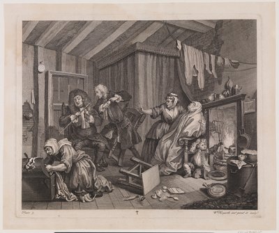 En skøges fremskridt, plade 5 af William Hogarth