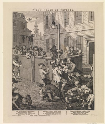 Første fase af grusomhed af William Hogarth
