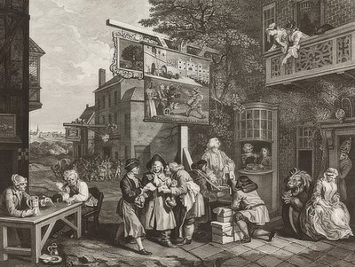 Fire aftryk af et valg / De almindelige valg. Blad 2: Indsamling af stemmer. 1757 af William Hogarth