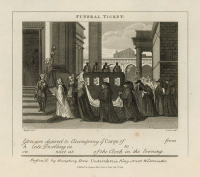 Billet til begravelse af William Hogarth