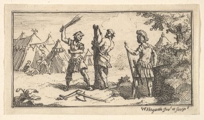 Fustigatio John Beaver, Roman Military Punishments, 1725, efter 1725. af William Hogarth