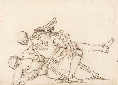 George Taylors epitafium: Døden giver George Taylor en korsbalde af William Hogarth