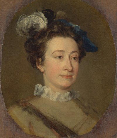 Pige i plymerhat, ca. 1740. af William Hogarth