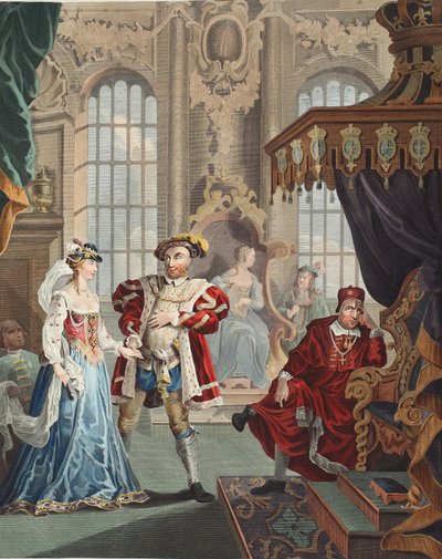 Henry VIII og Anne Boleyn, illustration fra 
