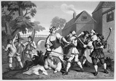 Hudibras Ridderen underkaster sig Trulla af William Hogarth