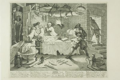 Hudibras og Sidrophel, planche otte fra Hudibras af William Hogarth