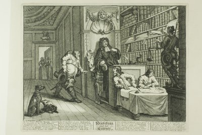 Hudibras og advokaten, planche 12 fra Hudibras af William Hogarth