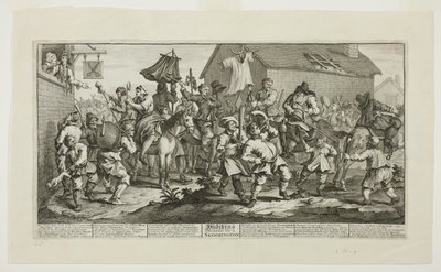 Hudibras og Skimmington, plade syv fra Hudibras af William Hogarth