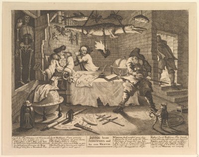 Hudibras slår Sidrophel og hans mand Whacum af William Hogarth